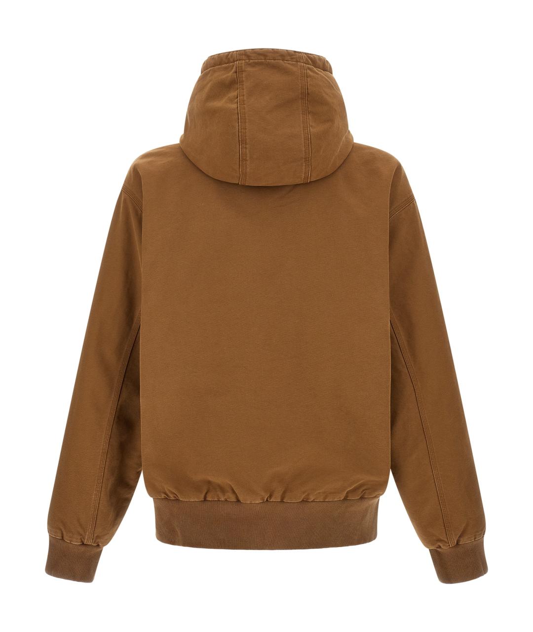 CARHARTT WIP Коричневая хлопковая куртка, фото 2