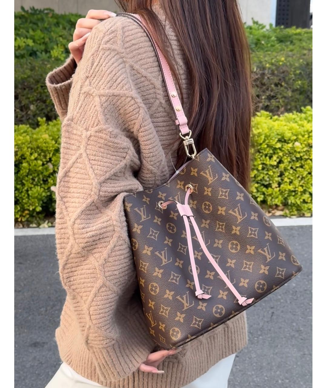 LOUIS VUITTON Коричневая сумка тоут из искусственной кожи, фото 6