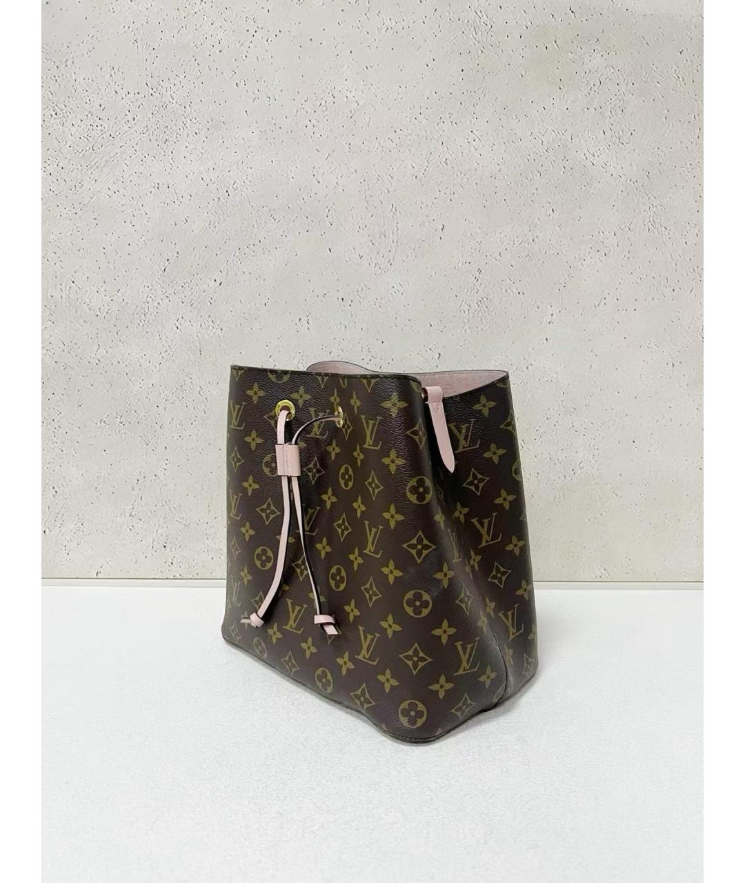 LOUIS VUITTON Коричневая сумка тоут из искусственной кожи, фото 4