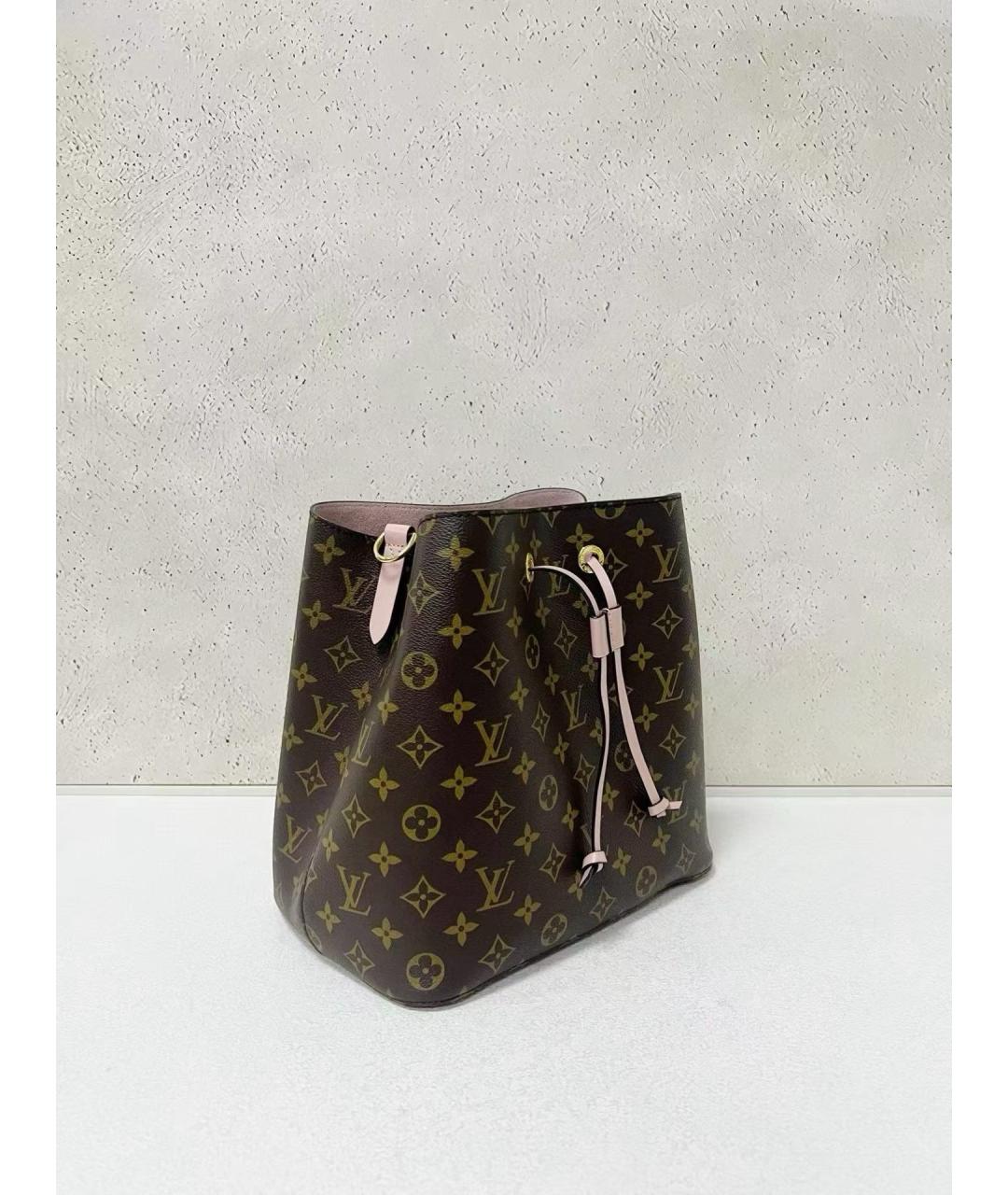 LOUIS VUITTON Коричневая сумка тоут из искусственной кожи, фото 3