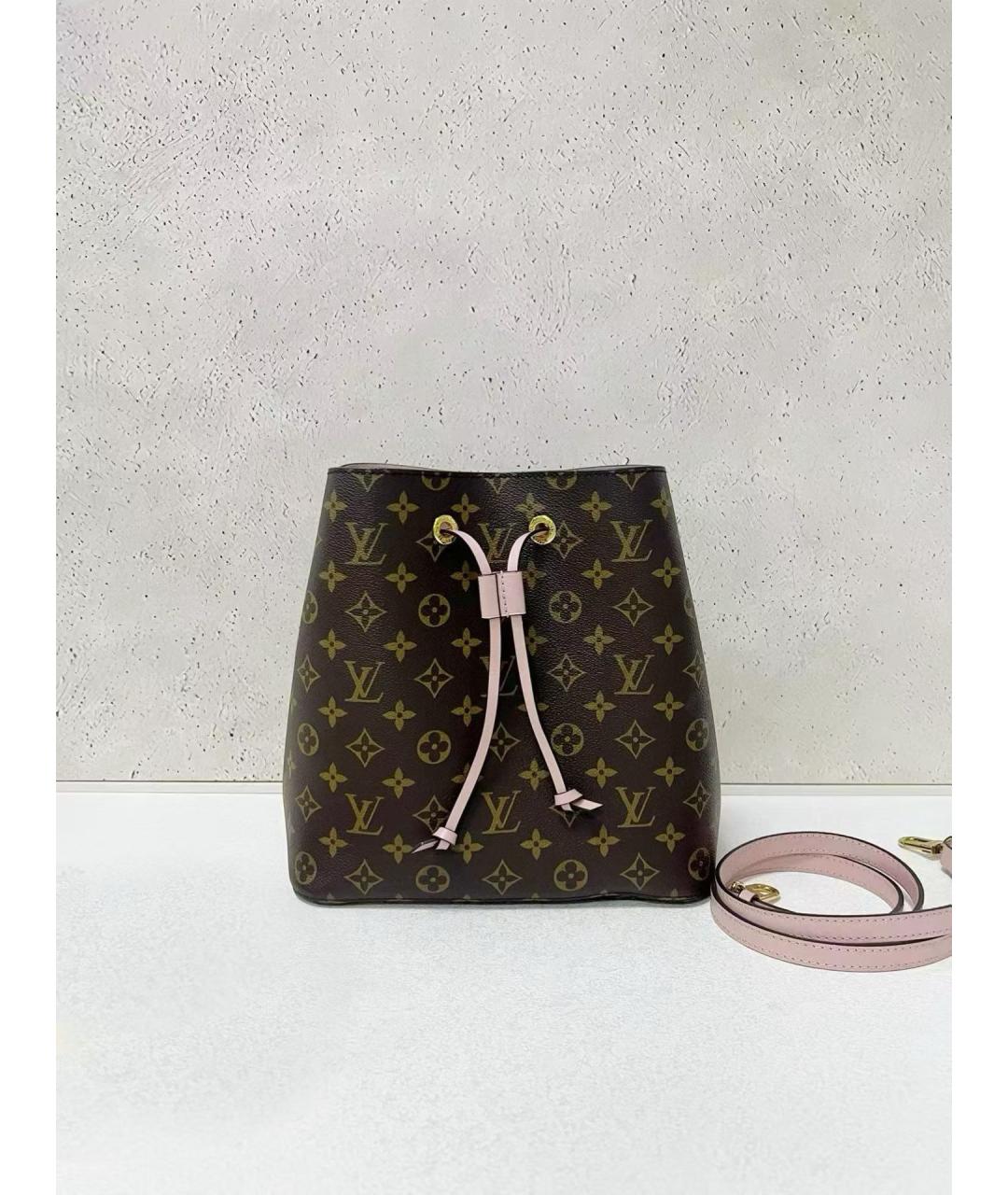 LOUIS VUITTON Коричневая сумка тоут из искусственной кожи, фото 7