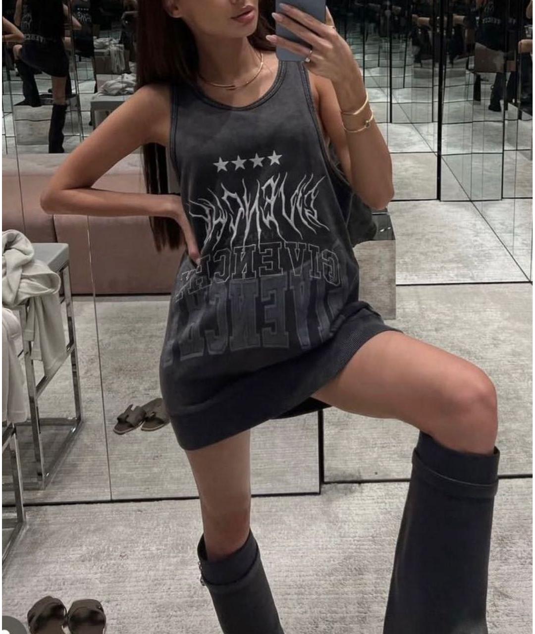 GIVENCHY Антрацитовая хлопковая майка, фото 6