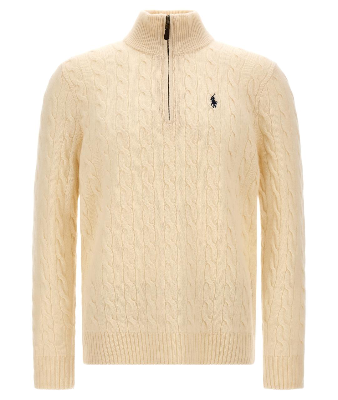 POLO RALPH LAUREN Белый шерстяной джемпер / свитер, фото 1