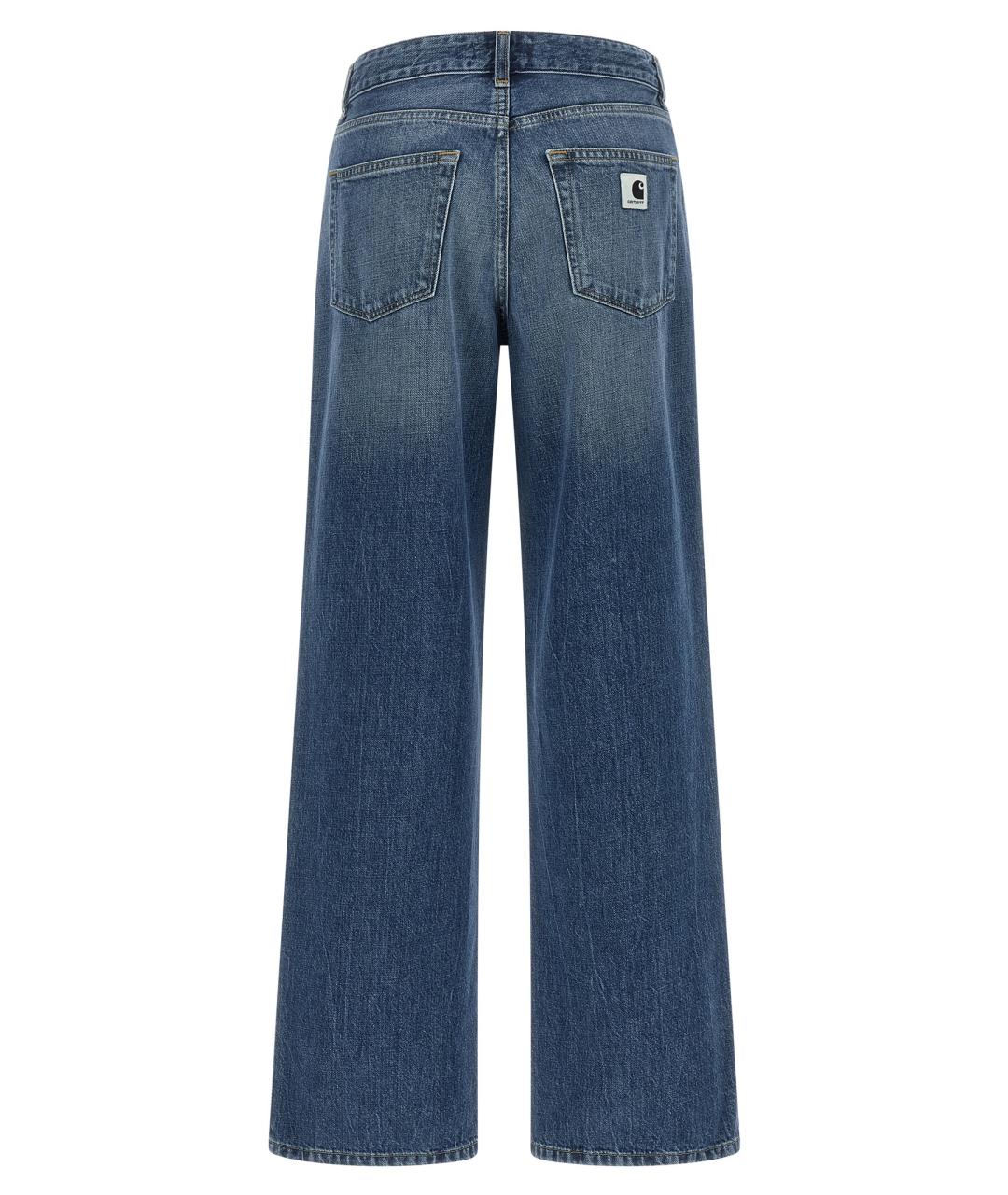 CARHARTT WIP Синие хлопковые прямые джинсы, фото 2