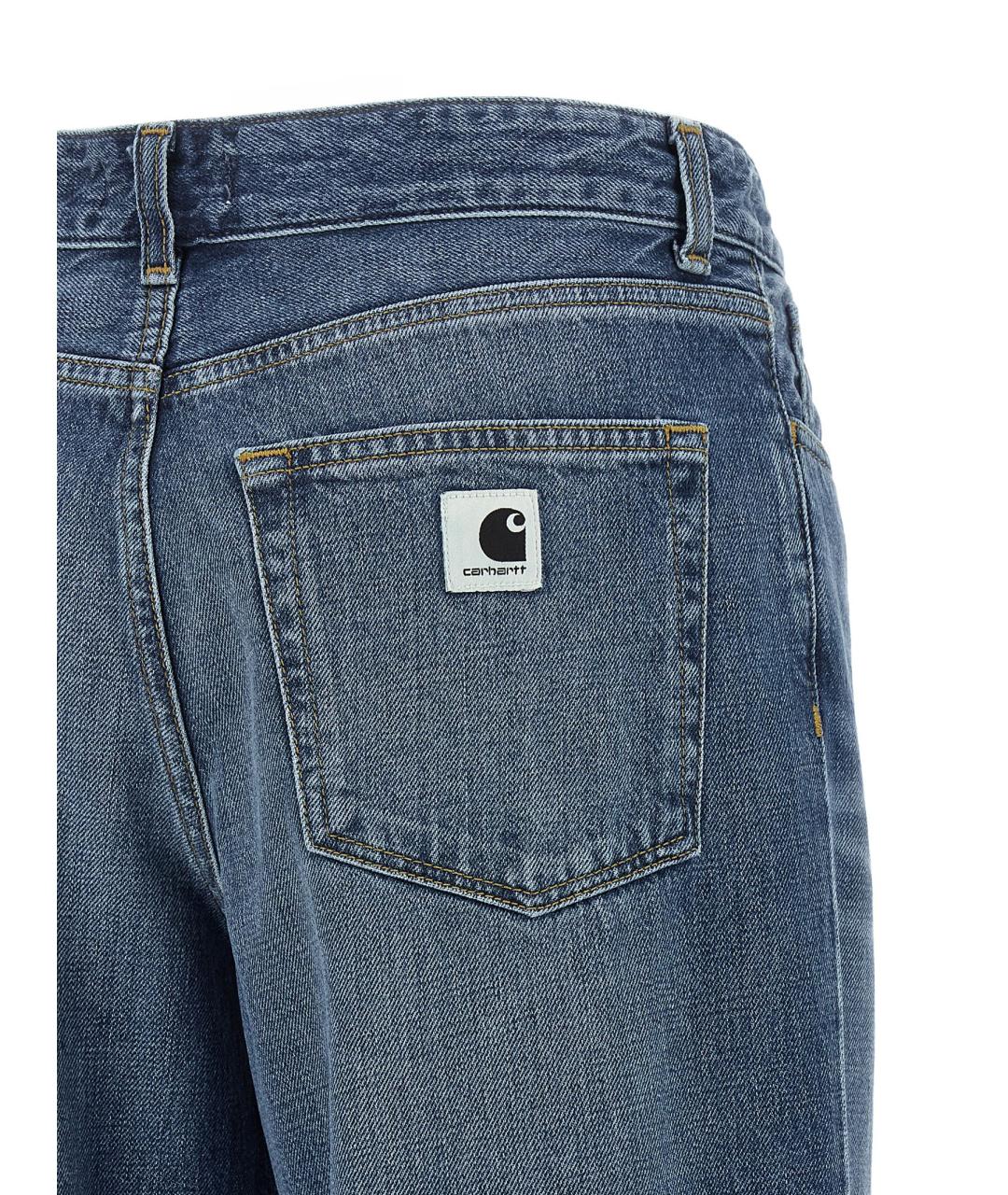 CARHARTT WIP Синие хлопковые прямые джинсы, фото 4