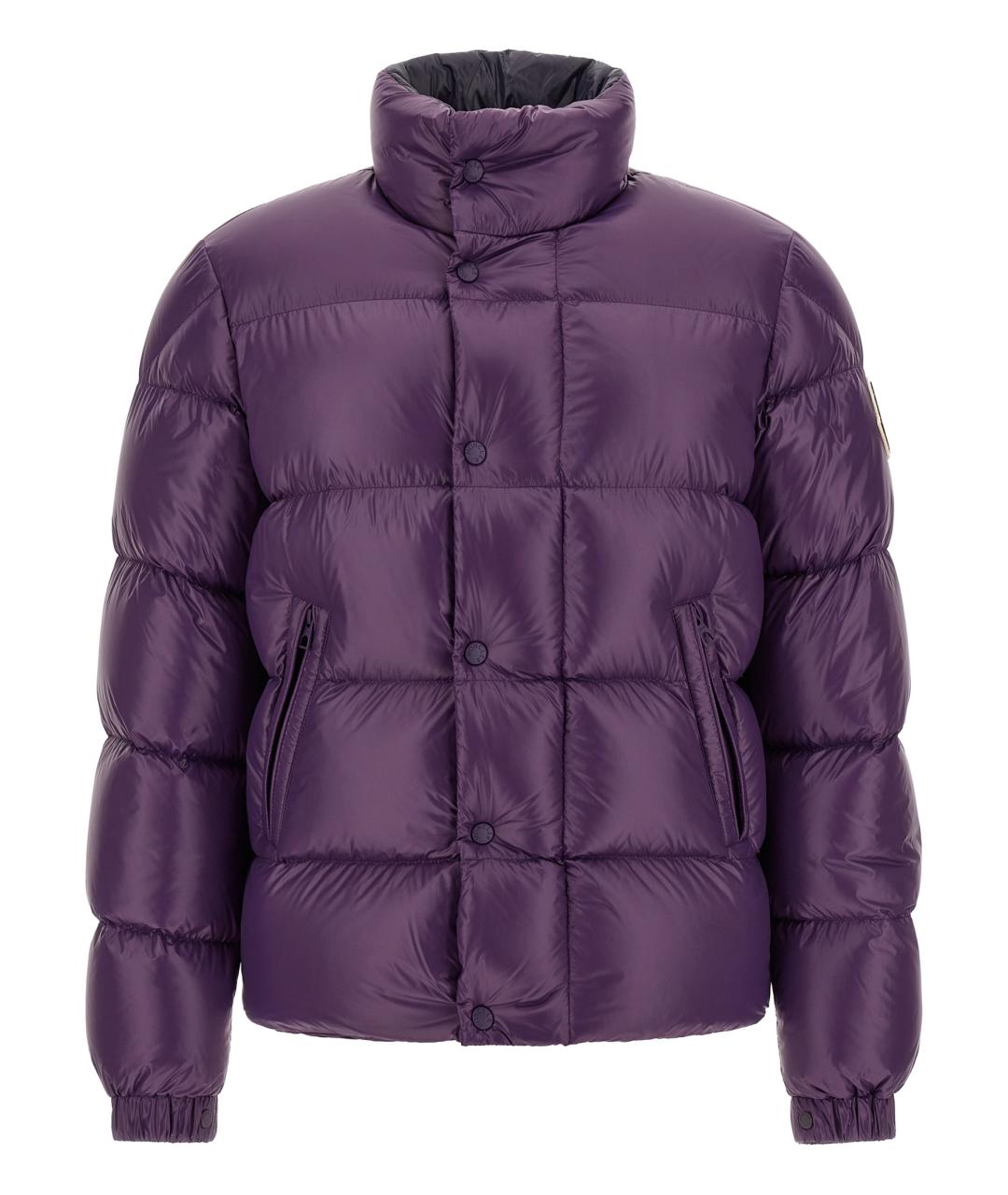 MONCLER Фиолетовый полиамидовый пуховик, фото 1
