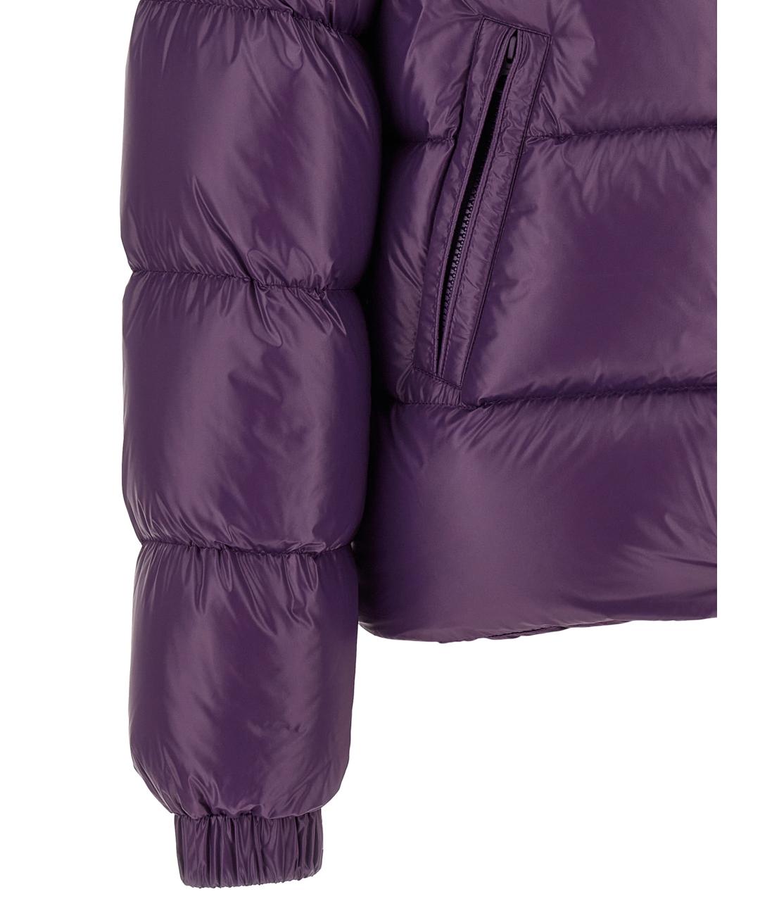 MONCLER Фиолетовый полиамидовый пуховик, фото 5