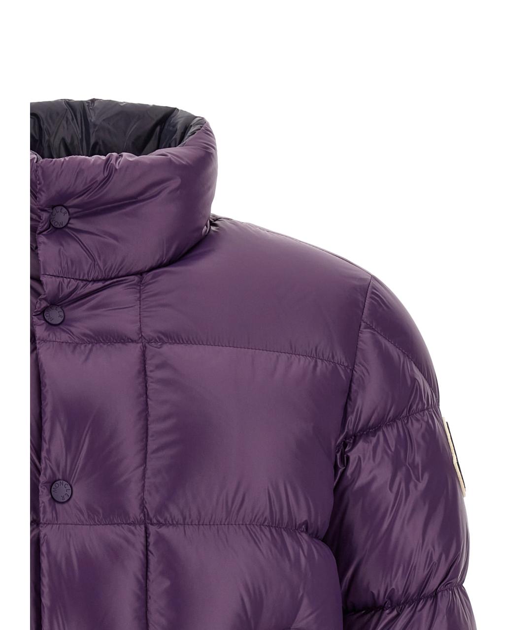 MONCLER Фиолетовый полиамидовый пуховик, фото 3