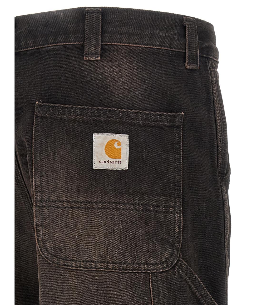 CARHARTT WIP Черные хлопковые прямые джинсы, фото 4