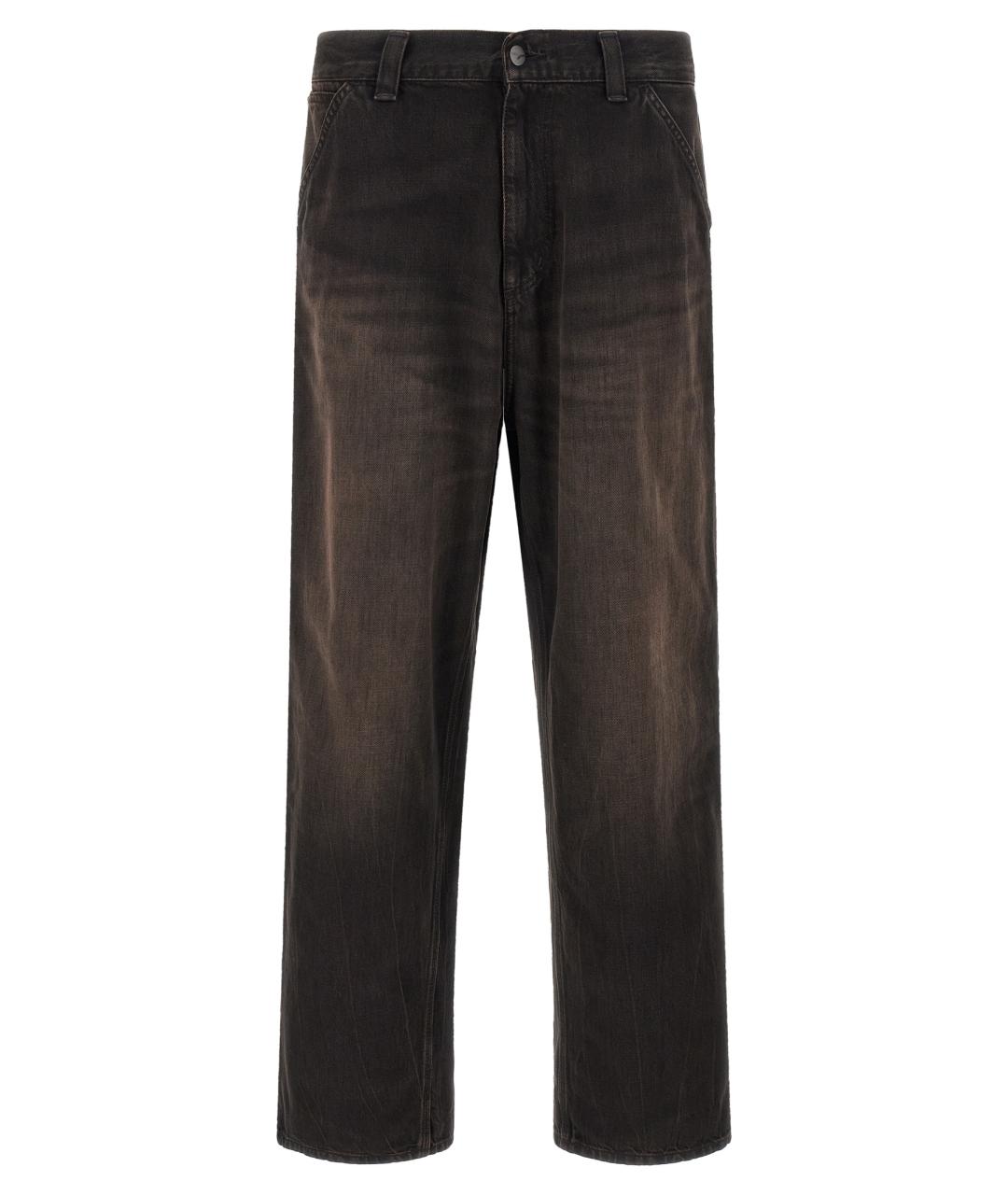 CARHARTT WIP Черные хлопковые прямые джинсы, фото 1