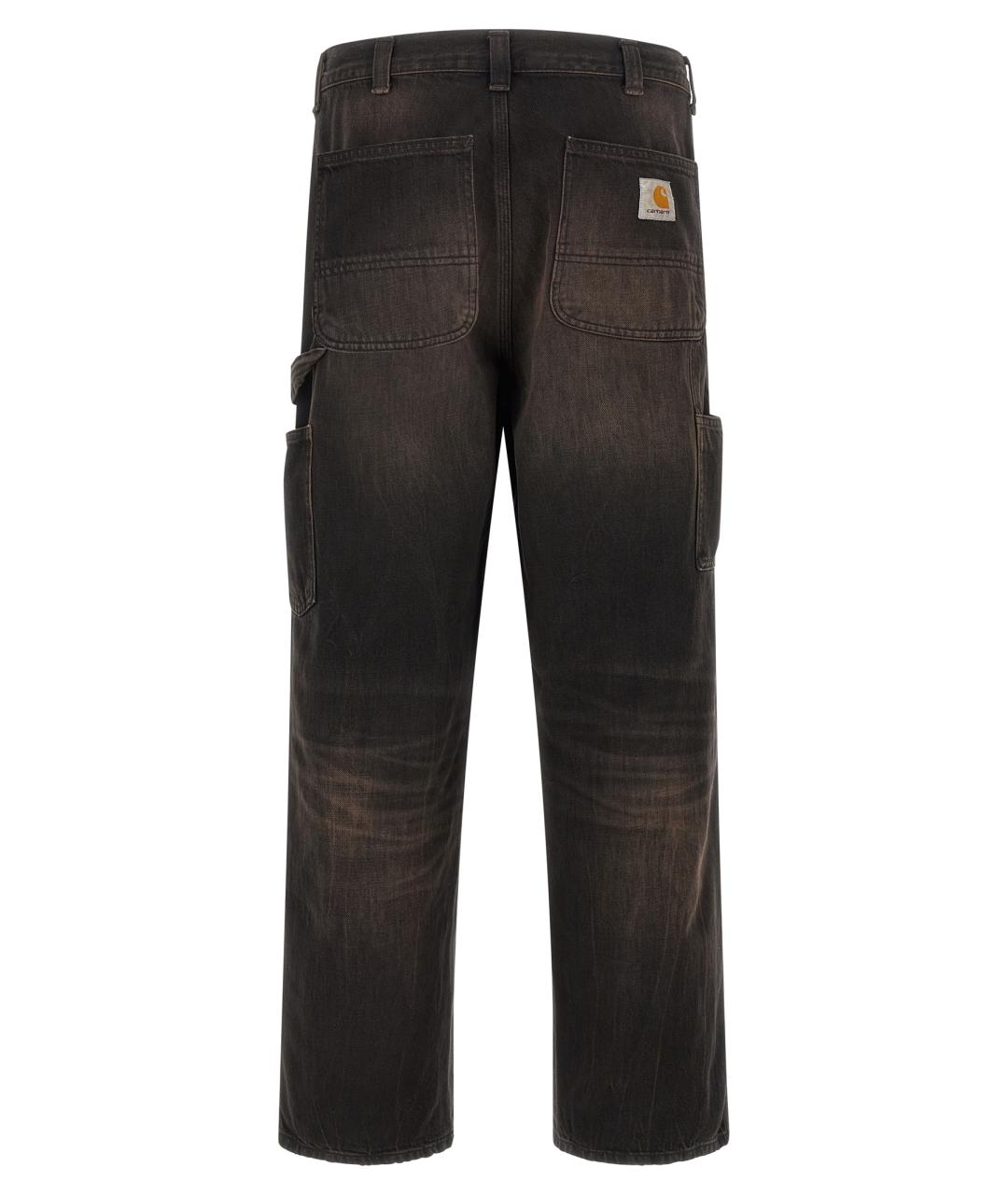 CARHARTT WIP Черные хлопковые прямые джинсы, фото 2