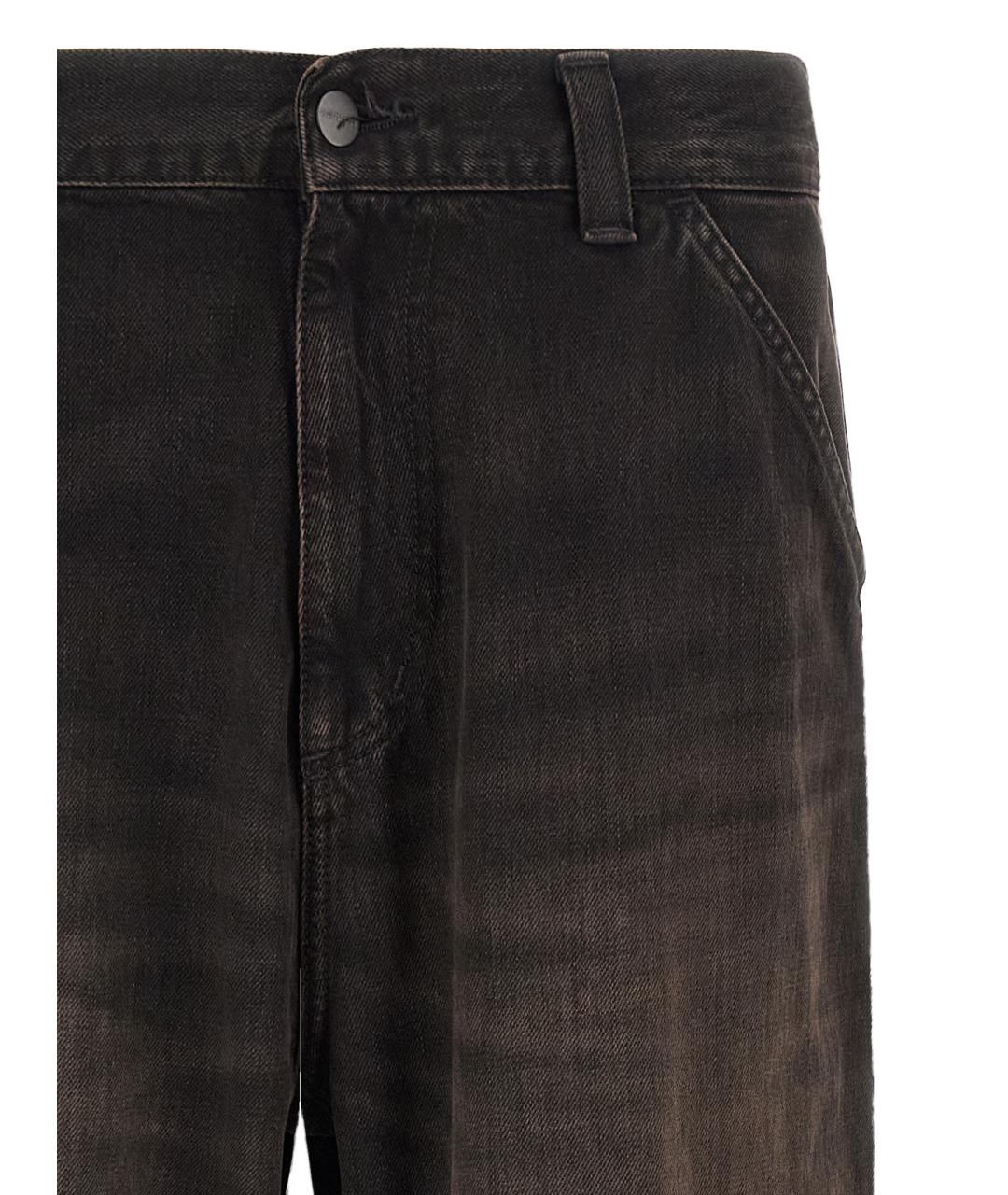 CARHARTT WIP Черные хлопковые прямые джинсы, фото 3