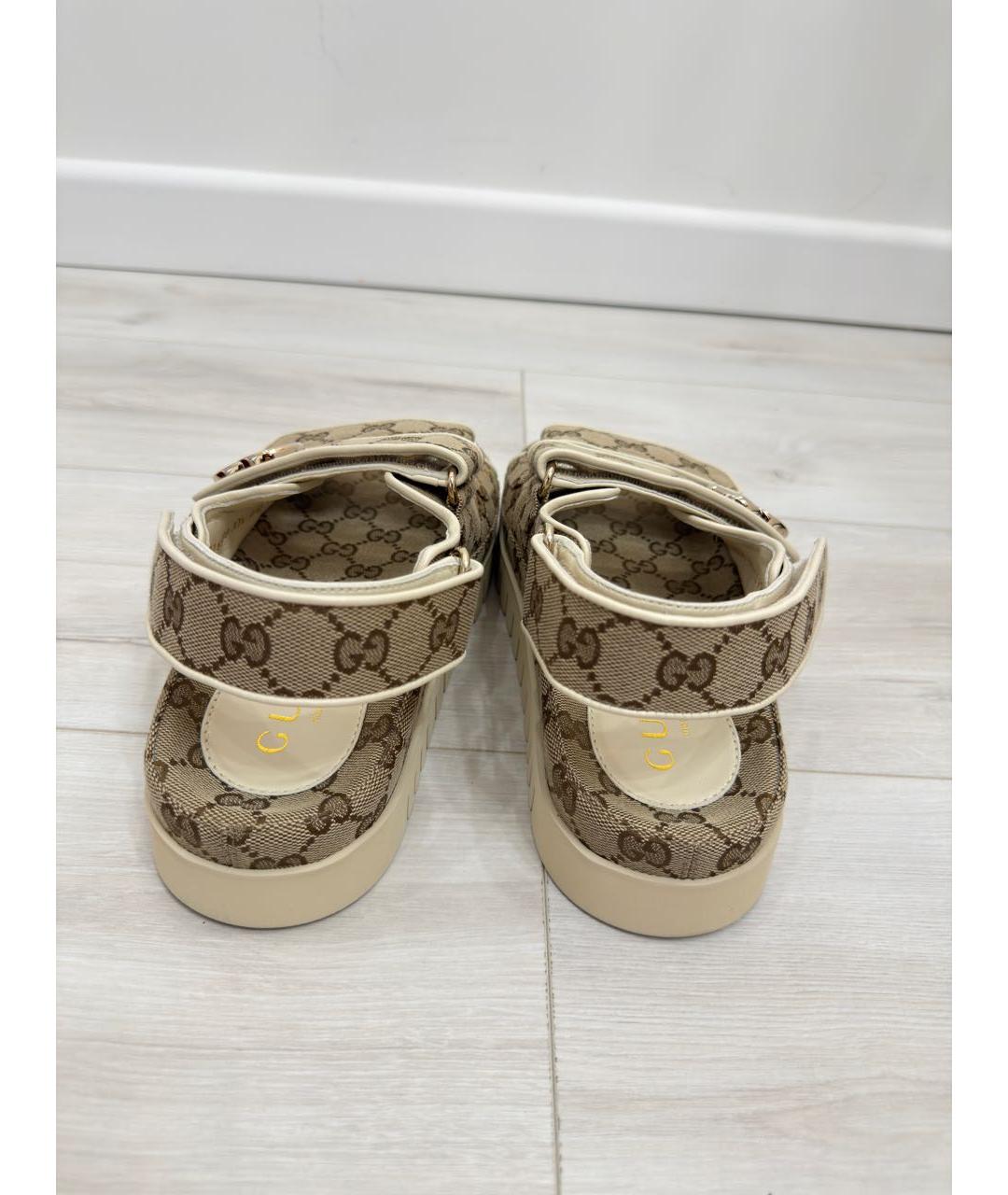 GUCCI Бежевые сандалии, фото 3