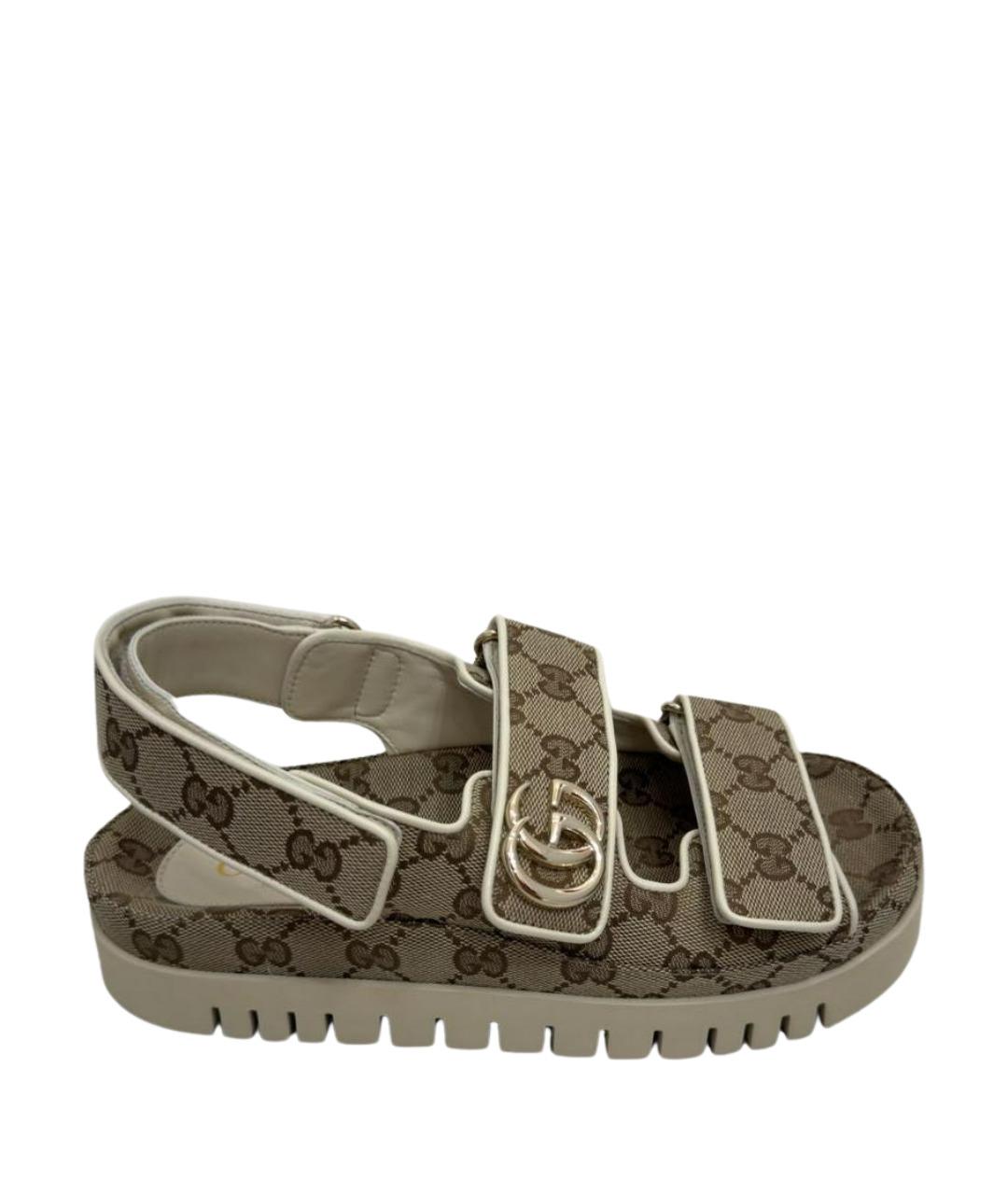 GUCCI Бежевые сандалии, фото 1