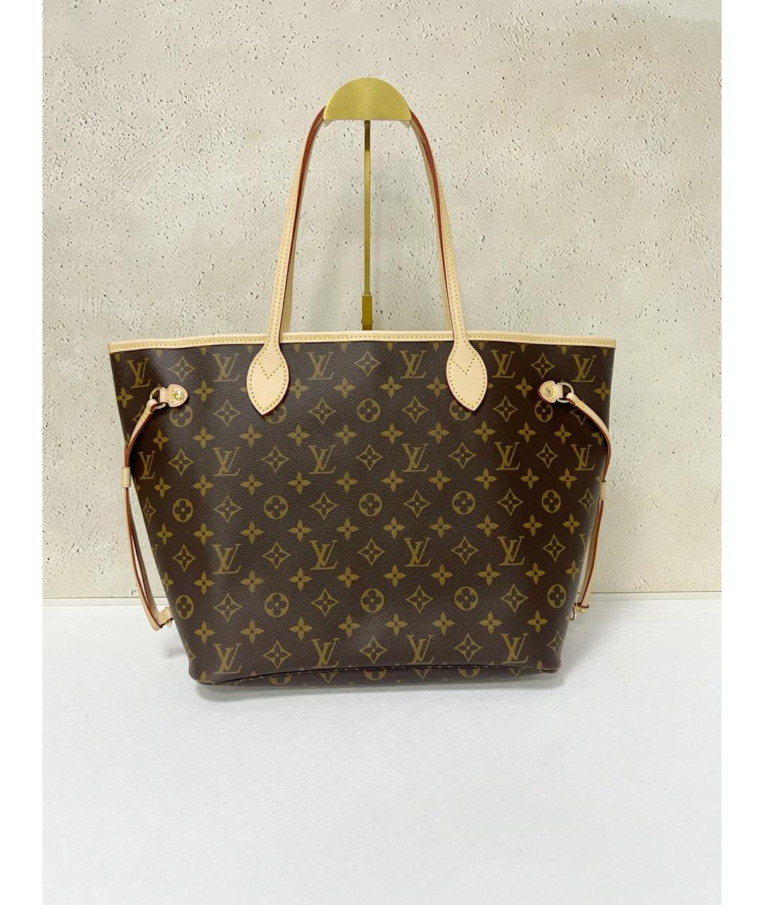 LOUIS VUITTON Коричневая сумка тоут из канвы, фото 2