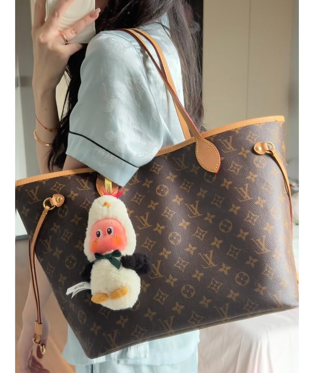 LOUIS VUITTON Коричневая сумка тоут из канвы, фото 6