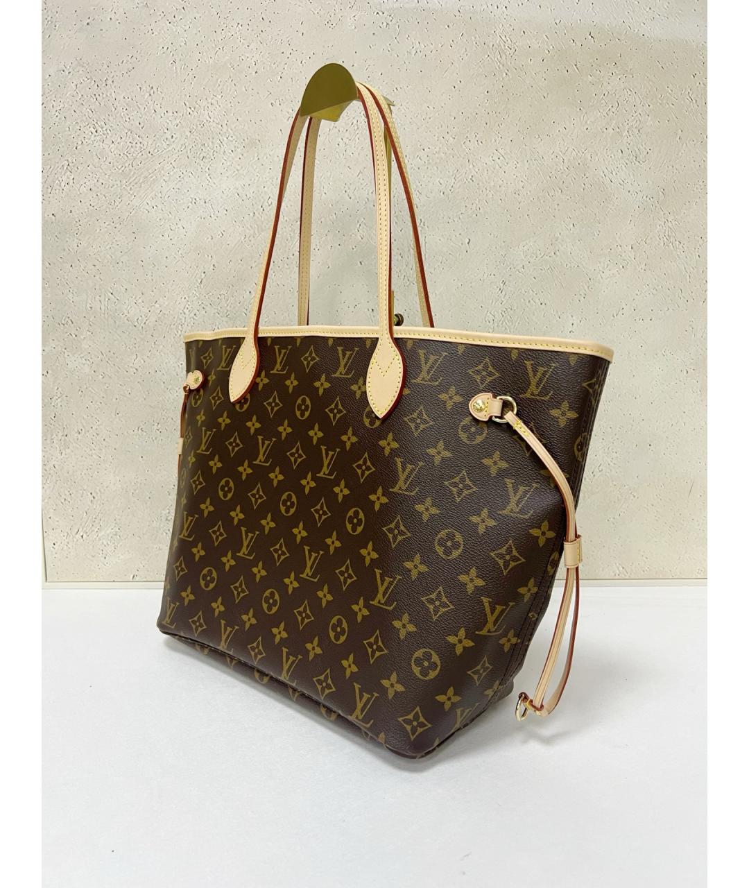 LOUIS VUITTON Коричневая сумка тоут из канвы, фото 4