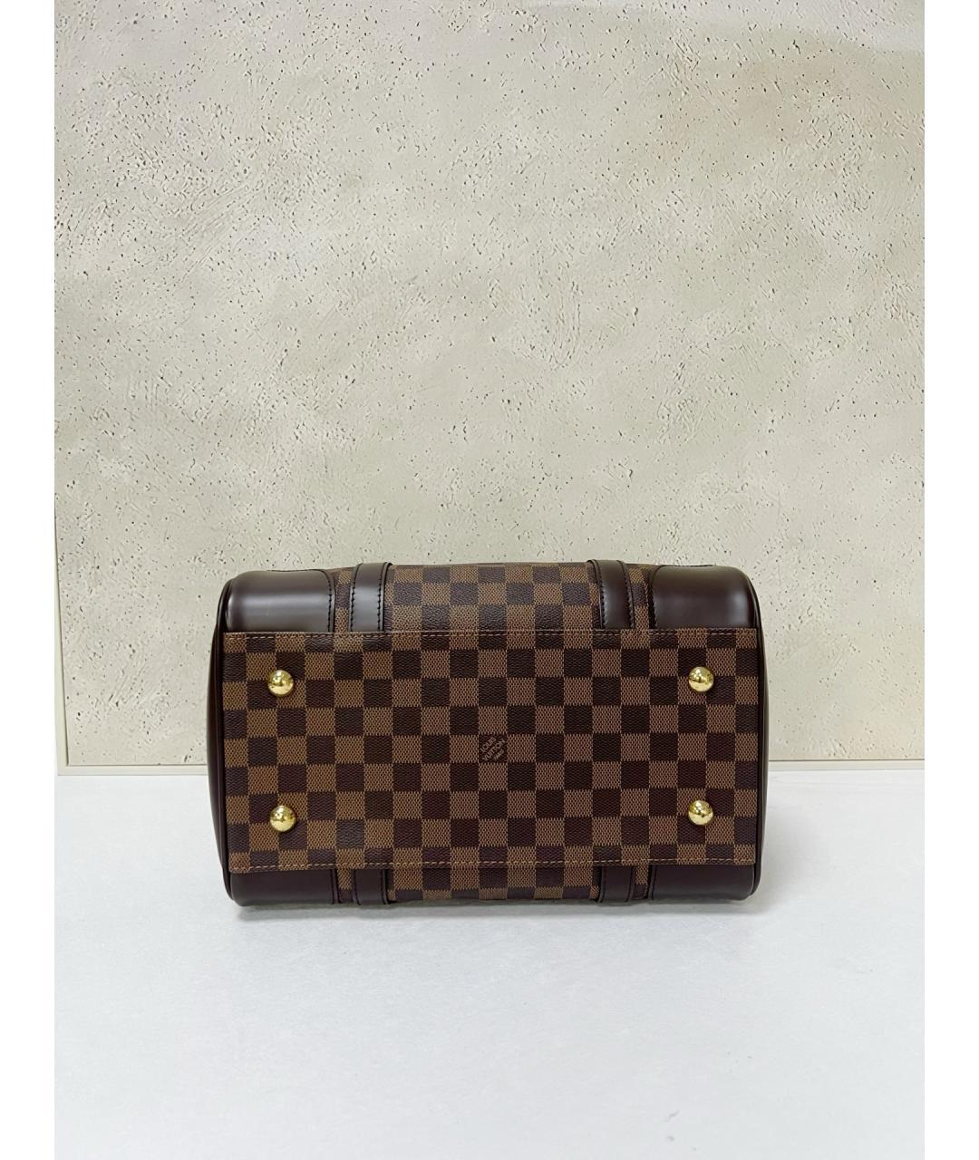 LOUIS VUITTON Коричневая сумка с короткими ручками из канвы, фото 5