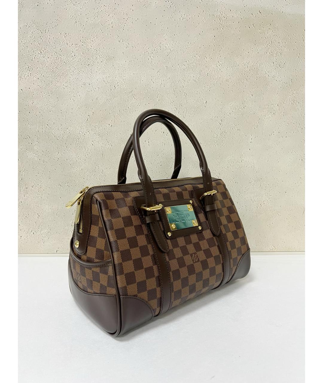 LOUIS VUITTON Коричневая сумка с короткими ручками из канвы, фото 3