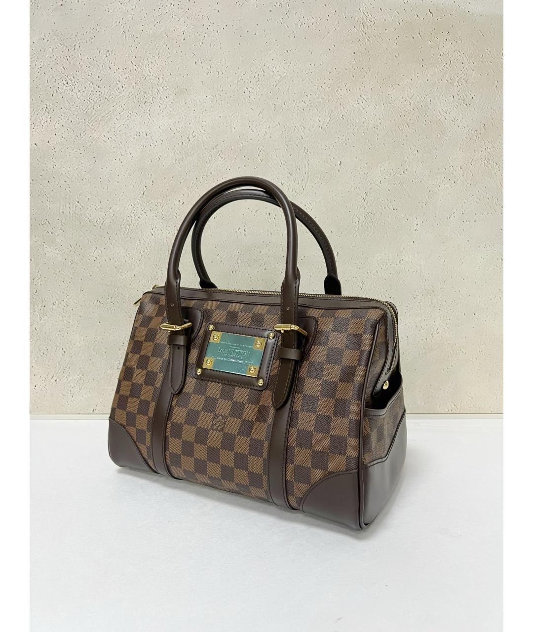 LOUIS VUITTON Коричневая сумка с короткими ручками из канвы, фото 4