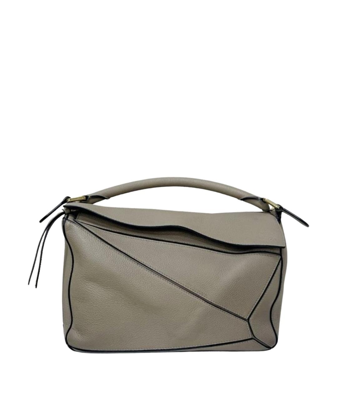 LOEWE Бежевая кожаная сумка через плечо, фото 1