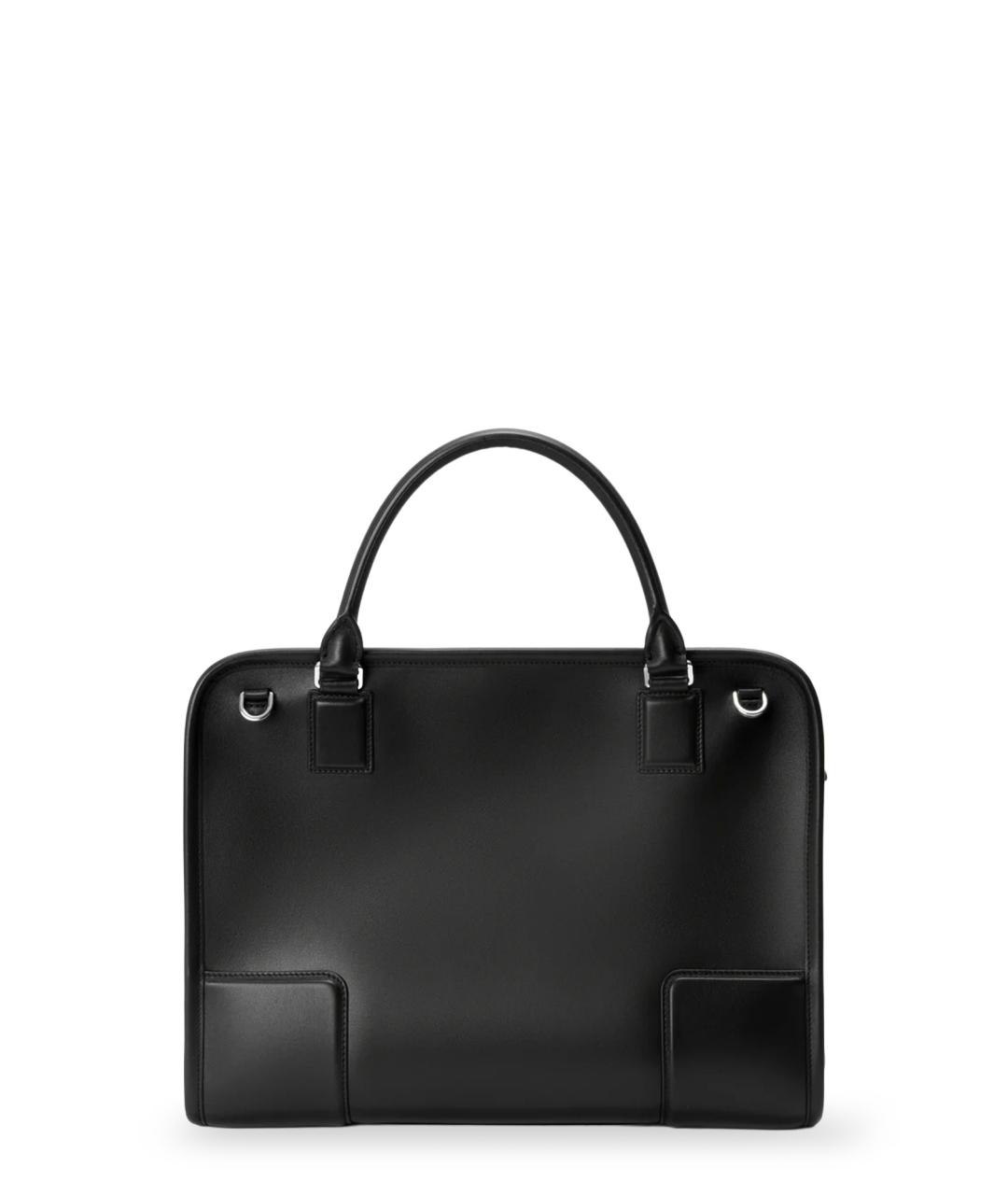 LOEWE Черная кожаная сумка тоут, фото 2