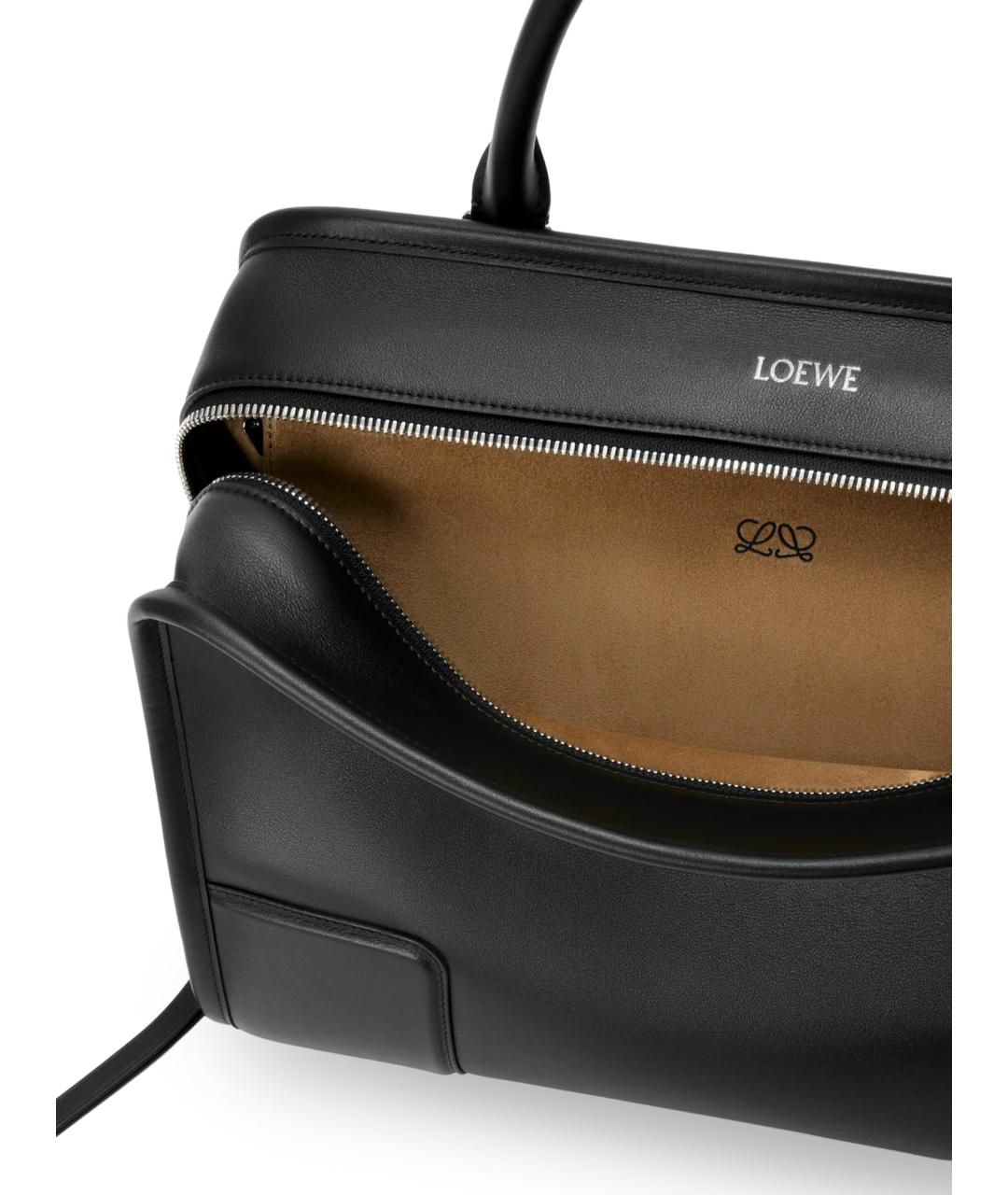 LOEWE Черная кожаная сумка тоут, фото 4