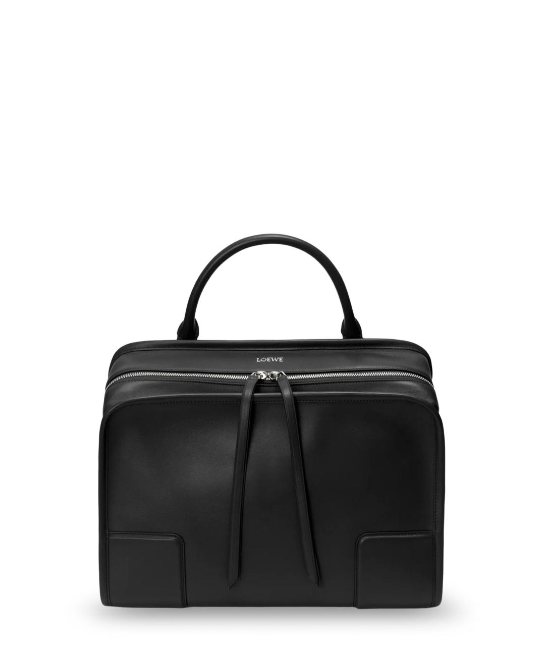 LOEWE Черная кожаная сумка тоут, фото 1