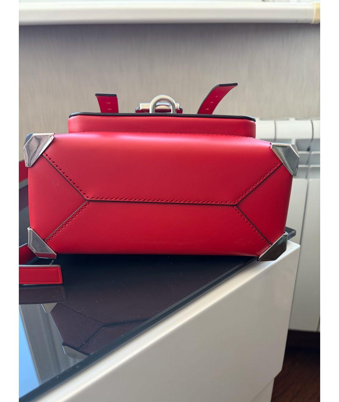 MICHAEL KORS Красная кожаная сумка с короткими ручками, фото 5