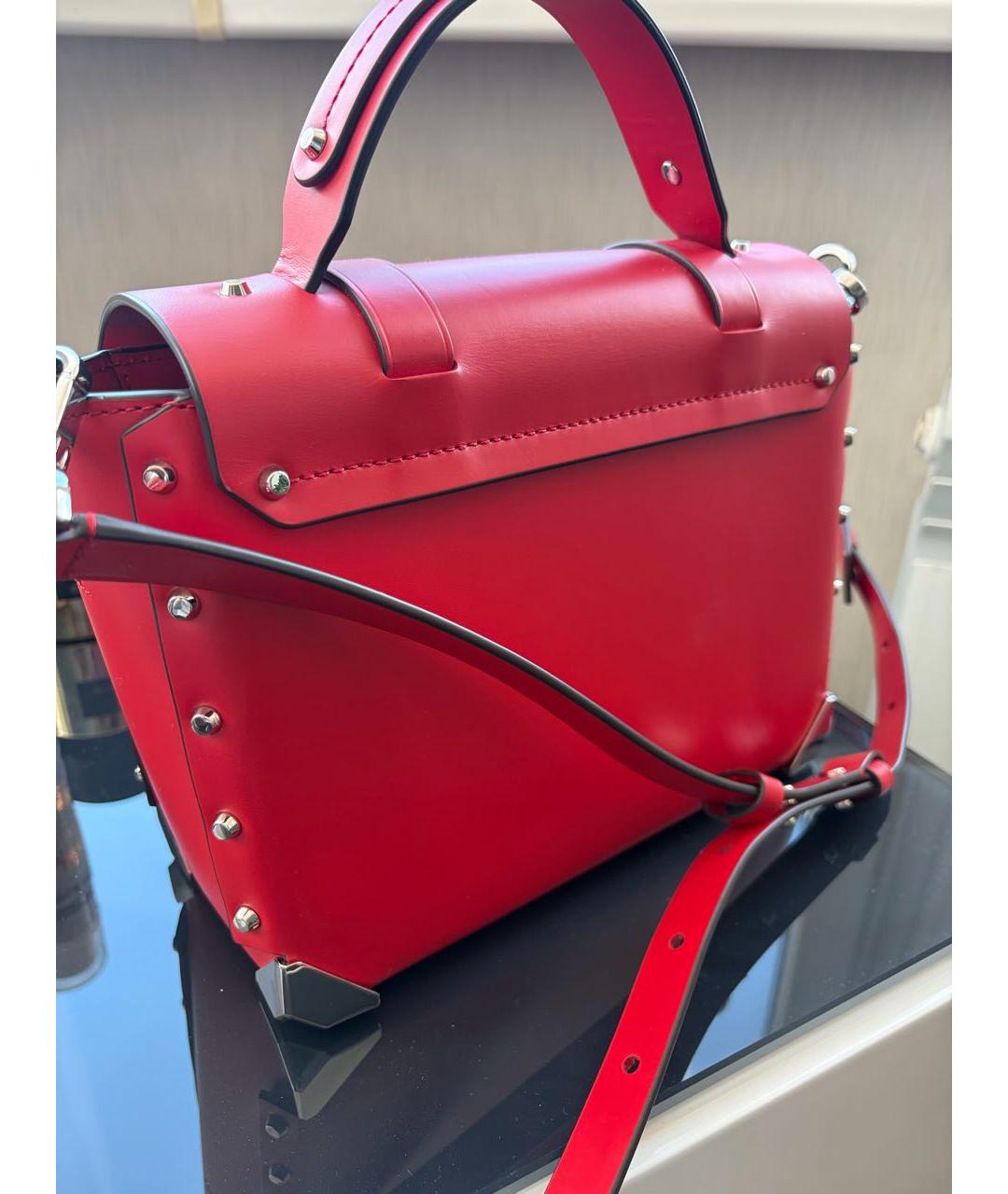 MICHAEL KORS Красная кожаная сумка с короткими ручками, фото 2