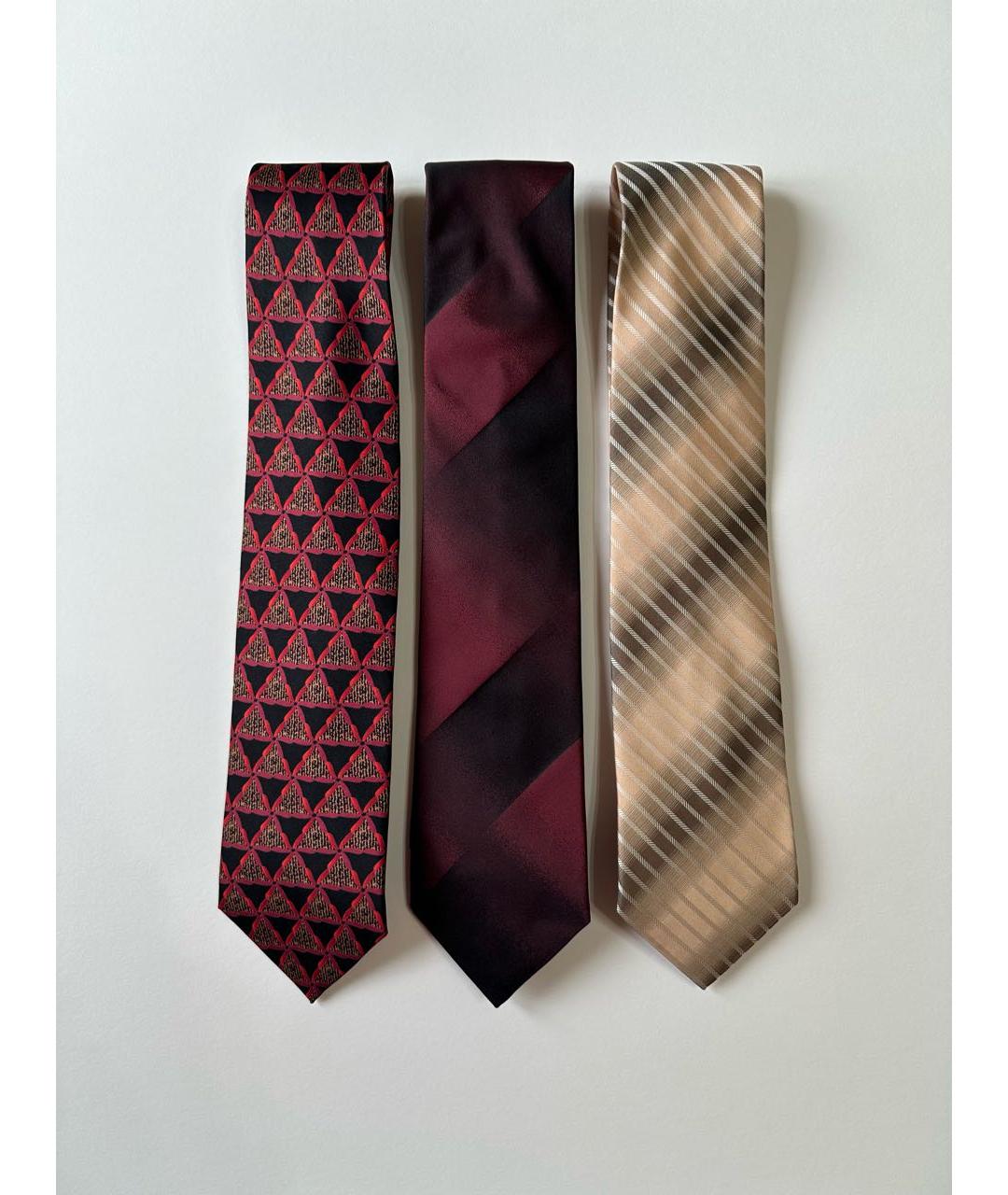 LANVIN Бордовый шелковый галстук, фото 5