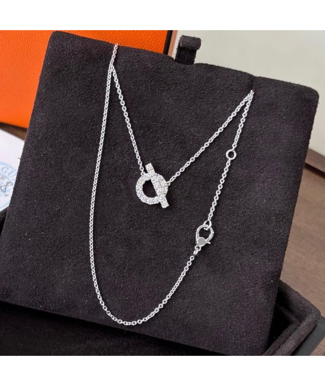 HERMES Белое колье из белого золота, фото 2
