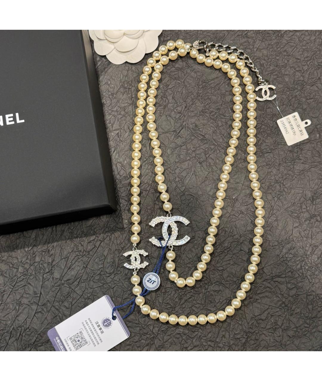 CHANEL Бежевое колье, фото 6