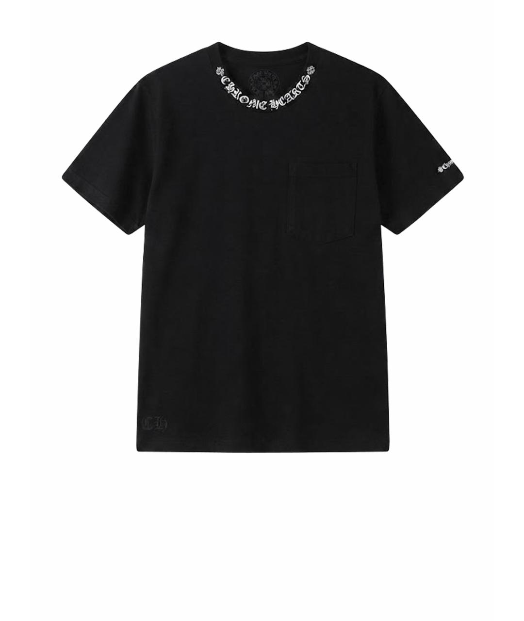 CHROME HEARTS Черная хлопковая футболка, фото 7