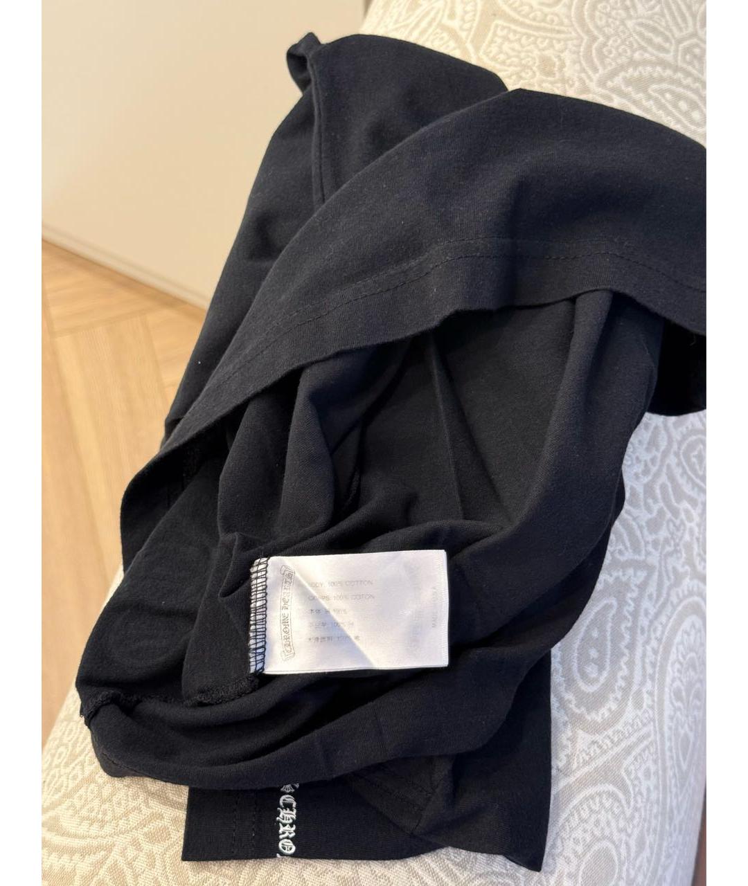 CHROME HEARTS Черная хлопковая футболка, фото 4