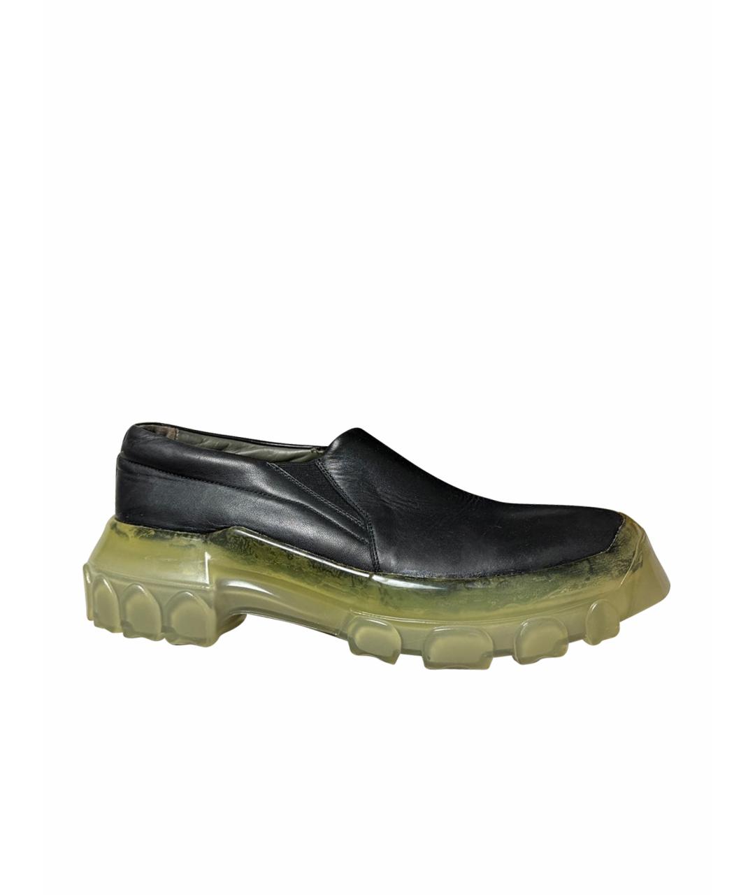 RICK OWENS Черные кожаные лоферы, фото 1