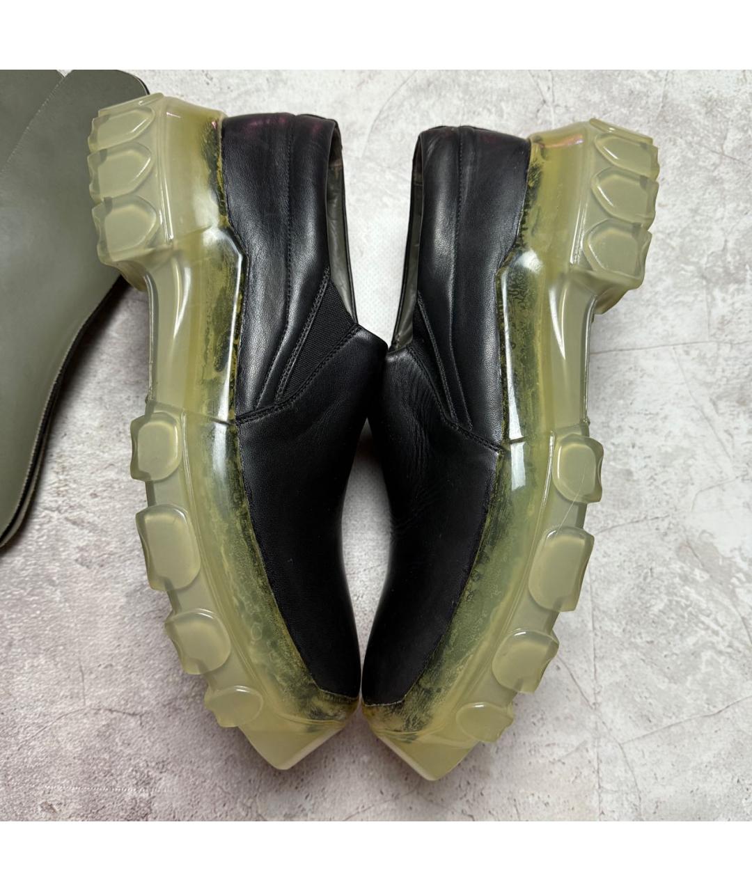 RICK OWENS Черные кожаные лоферы, фото 3