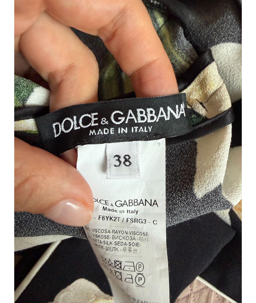 DOLCE&GABBANA Черное вискозное платье, фото 3