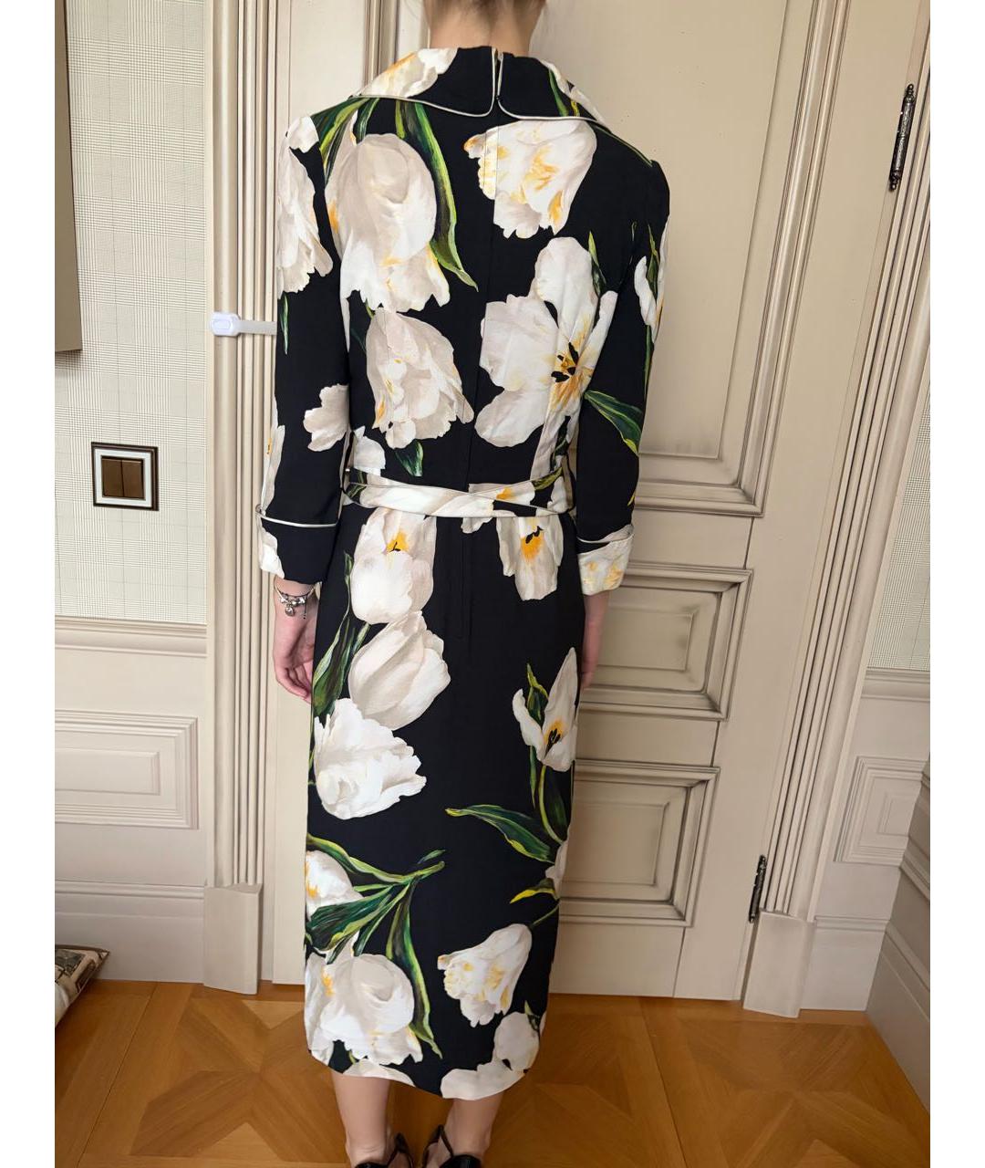DOLCE&GABBANA Черное вискозное платье, фото 4