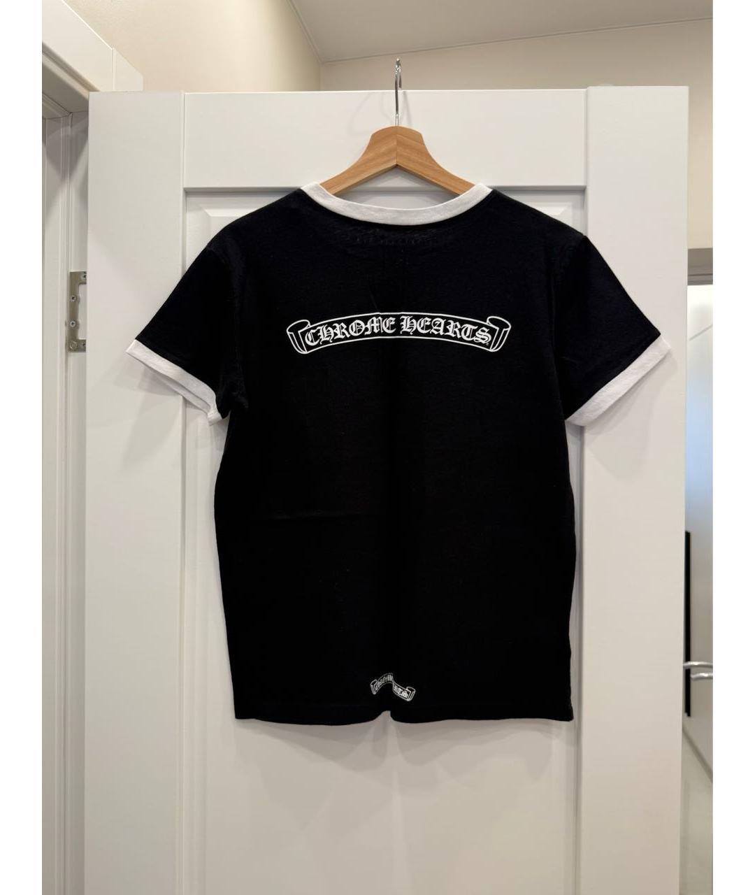 CHROME HEARTS Черная хлопковая футболка, фото 2