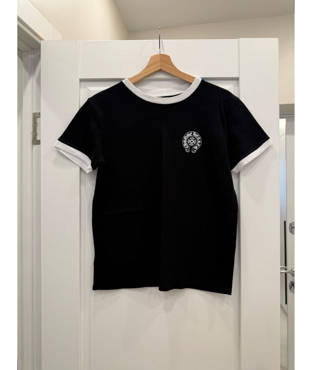 CHROME HEARTS Черная хлопковая футболка, фото 7