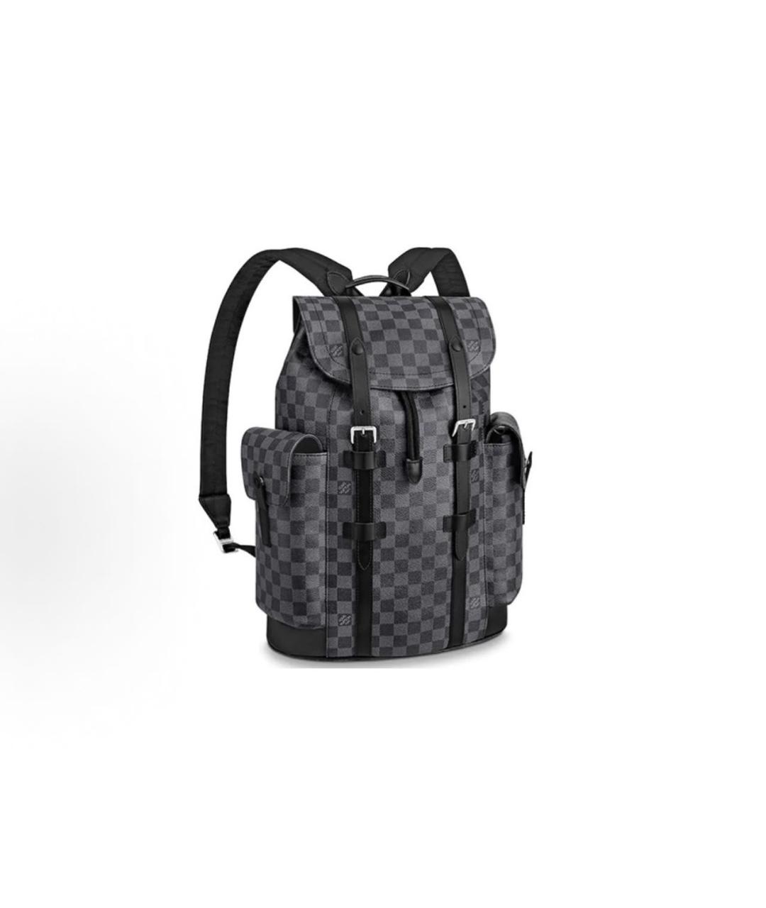LOUIS VUITTON Серый рюкзак из канвы, фото 6