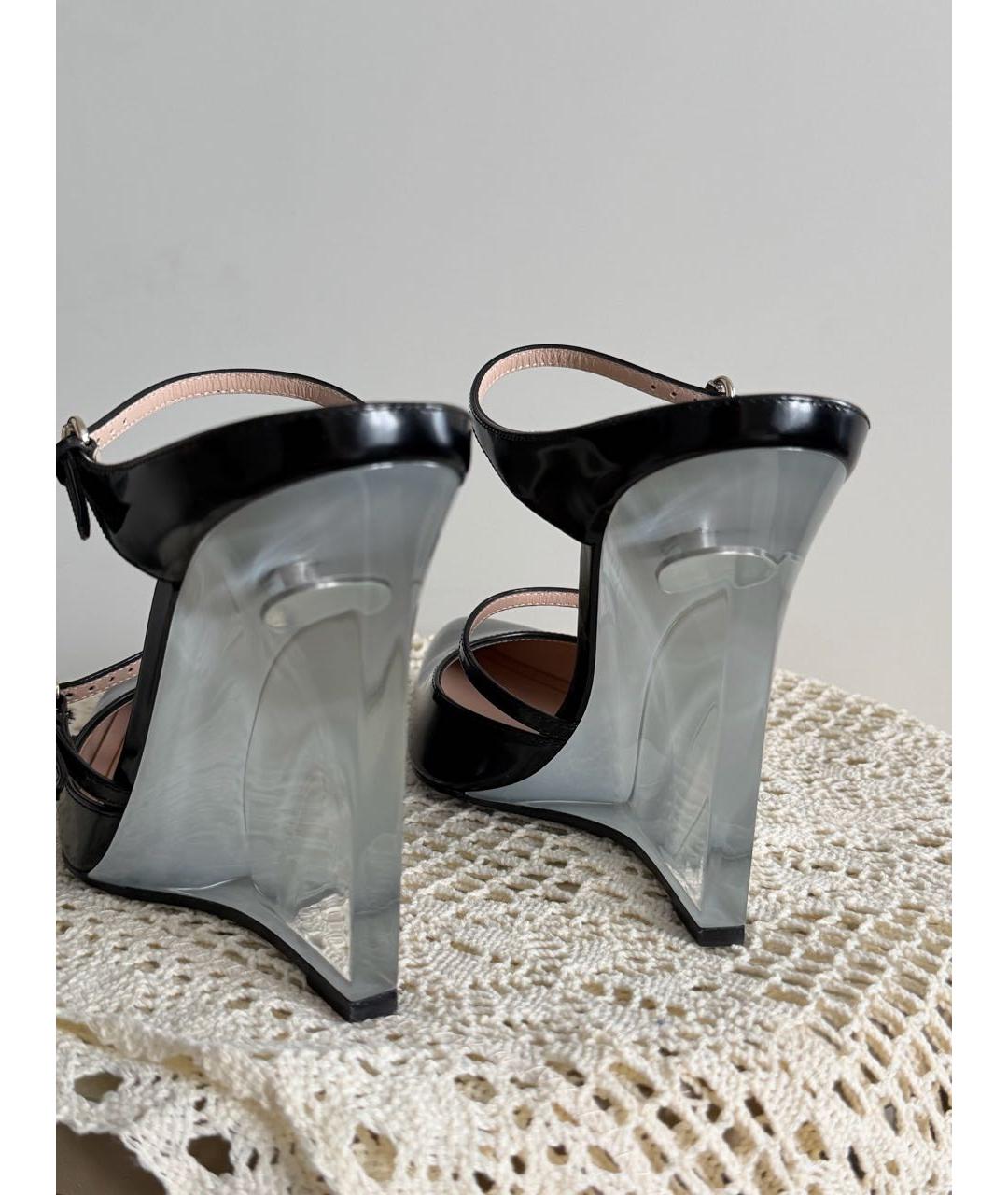 GUCCI Черные кожаные мюли, фото 4