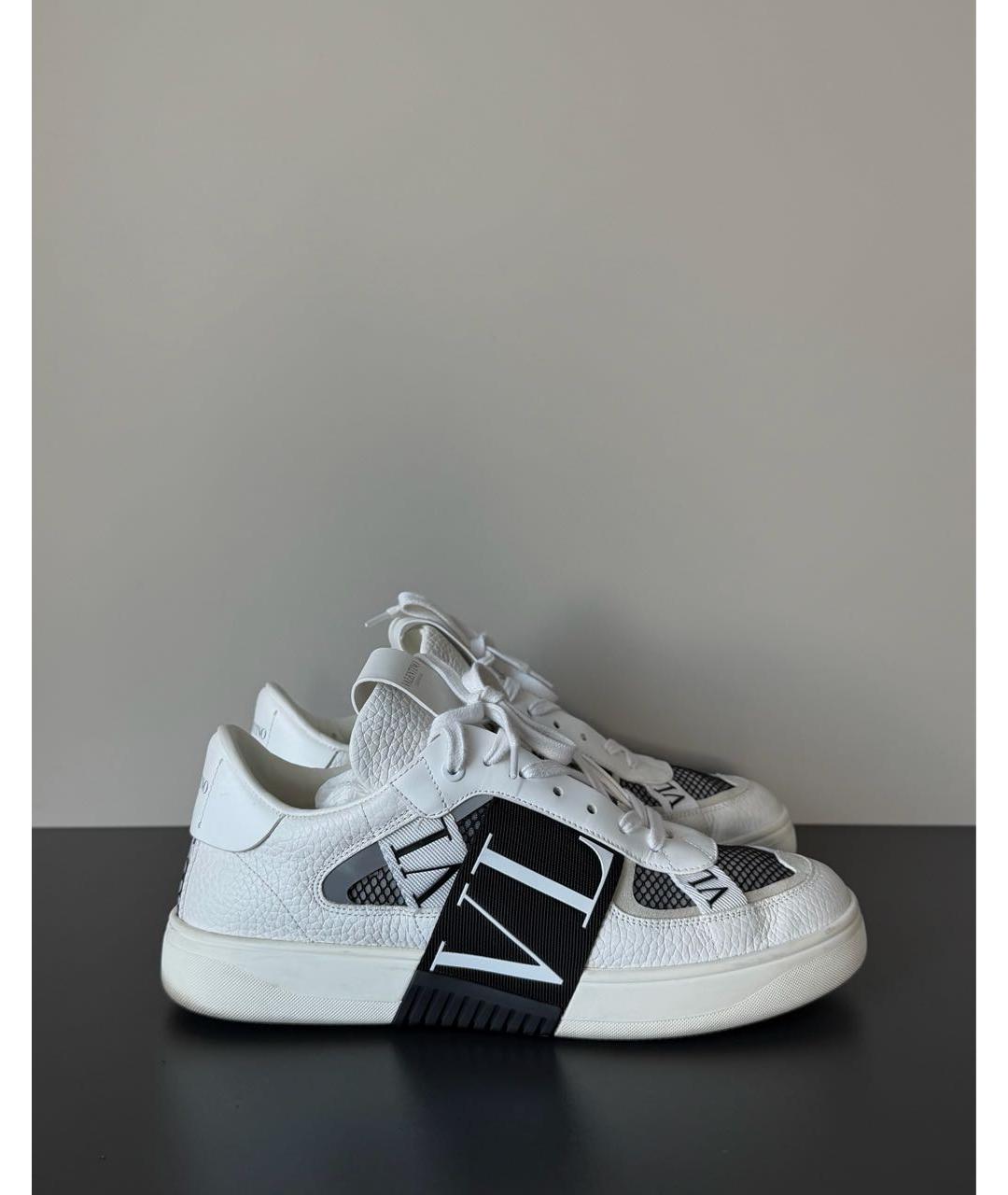 VALENTINO Белые кожаные низкие кроссовки / кеды, фото 6