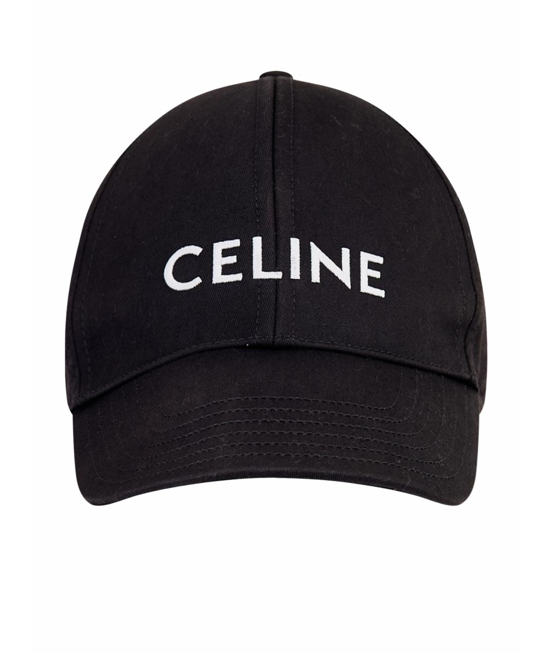 CELINE Черная хлопковая кепка, фото 1