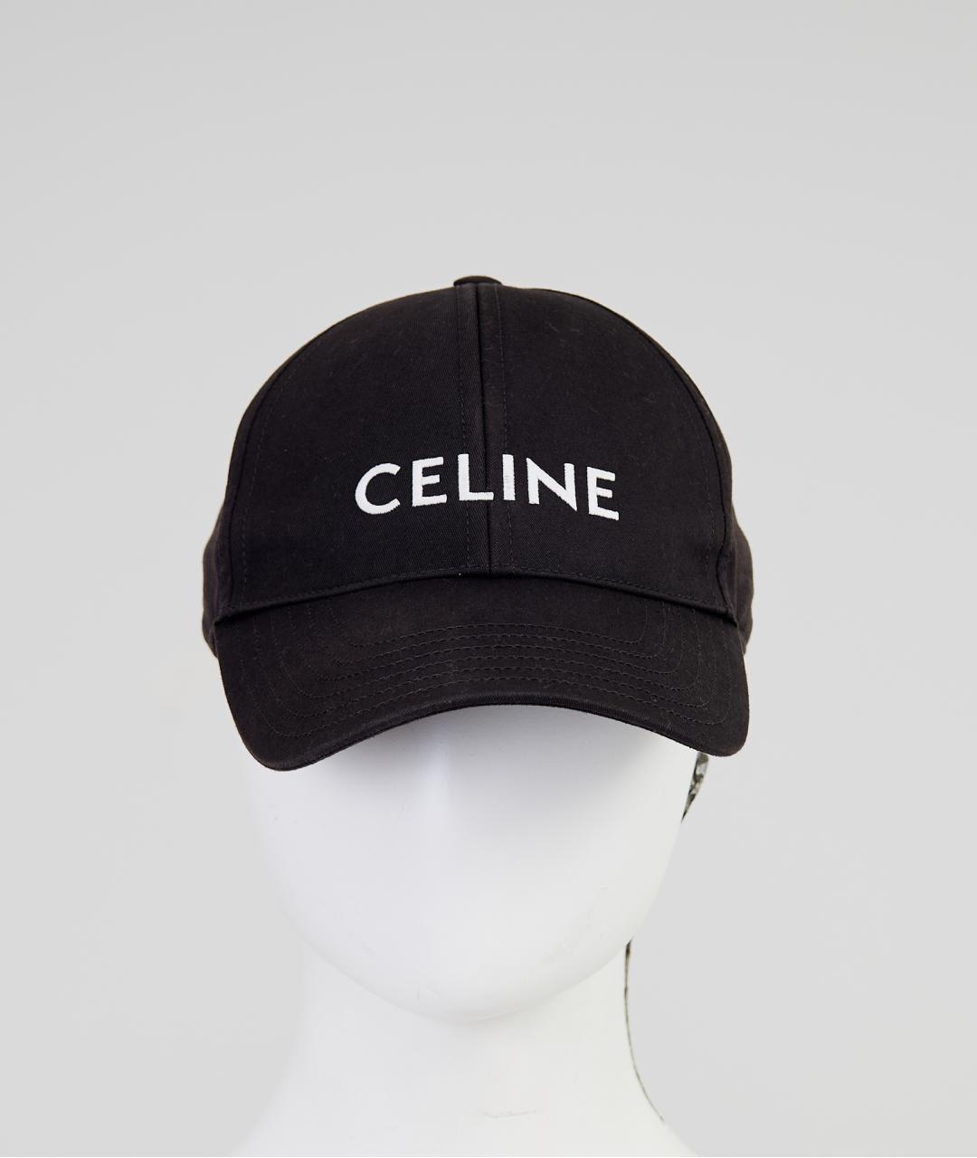 CELINE Черная хлопковая кепка, фото 6