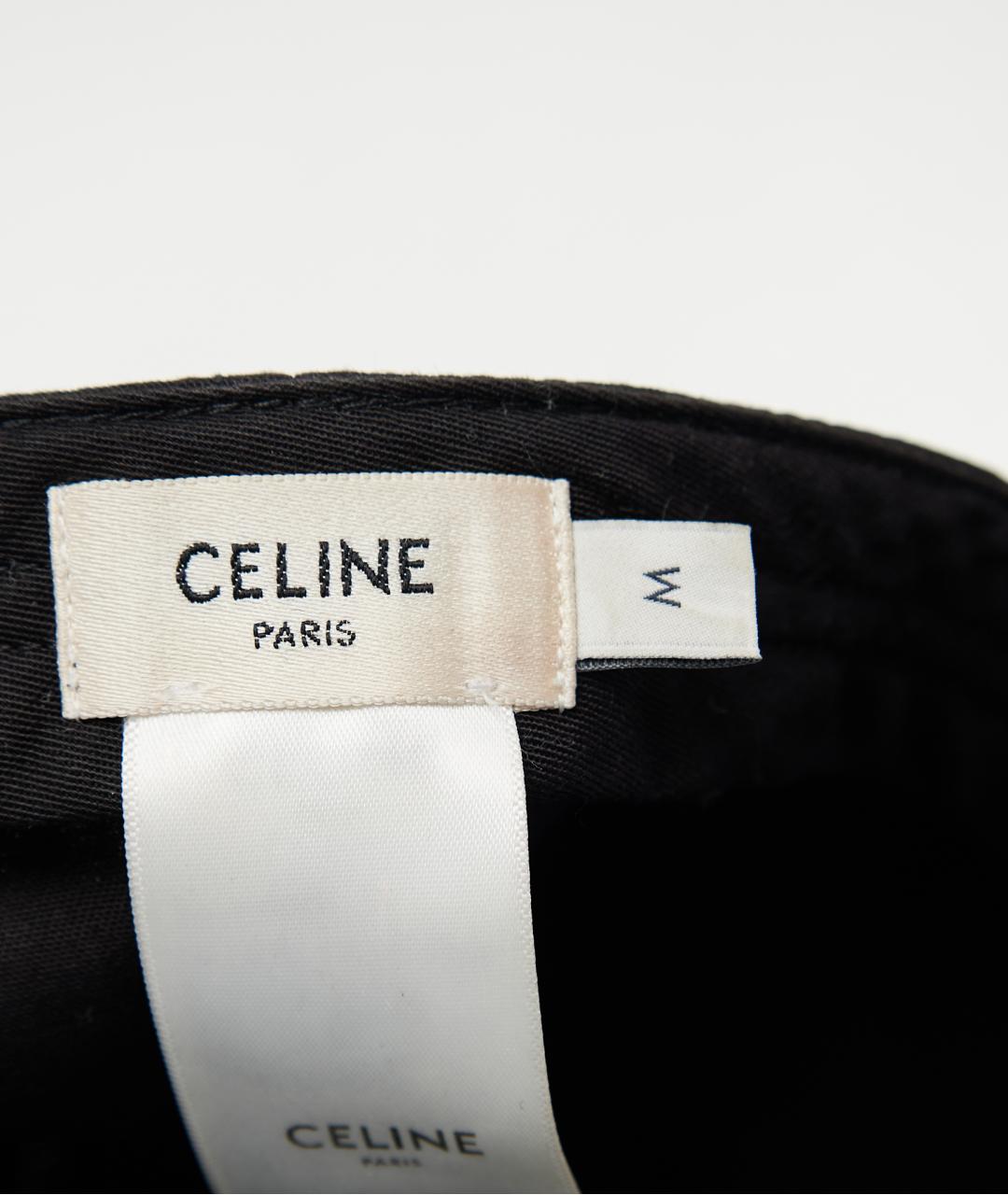 CELINE Черная хлопковая кепка, фото 4
