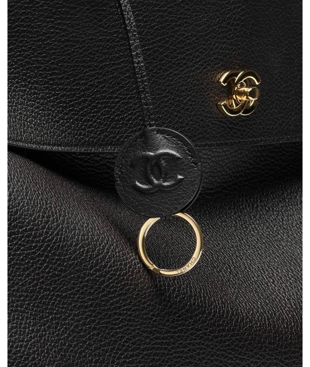 CHANEL Черная кожаная сумка тоут, фото 3