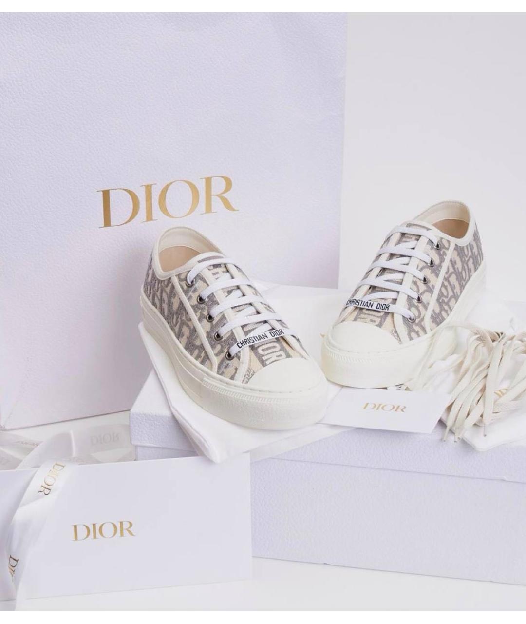 CHRISTIAN DIOR Серые кеды, фото 3