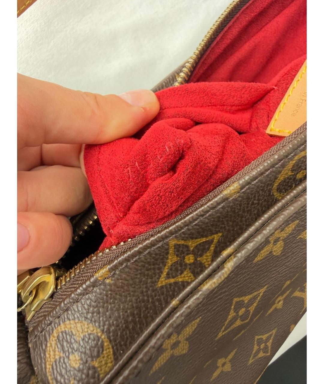 LOUIS VUITTON Коричневая сумка с короткими ручками из канвы, фото 7
